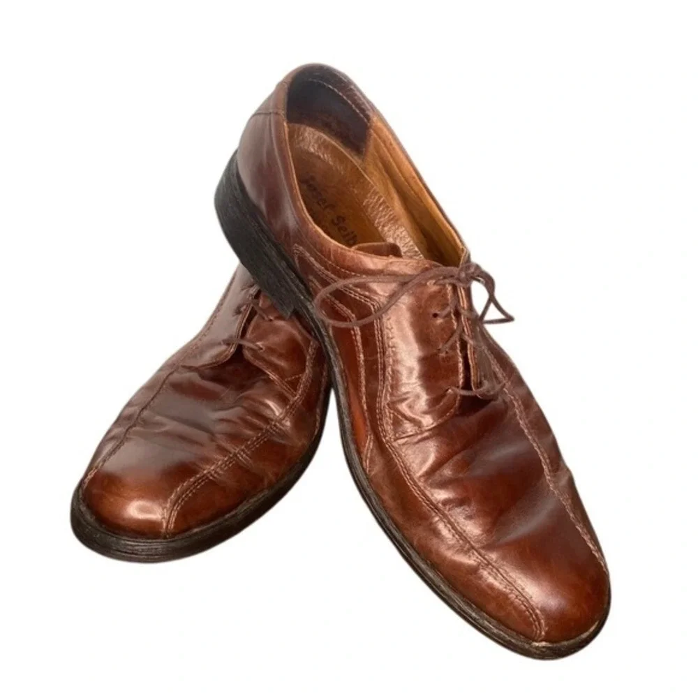 JOSEF SEIBEL LEATHER MENS SZ 47/13 DRESS SHOE OFFICE CHURCH CLASSIC RUBBER‎ SOLE